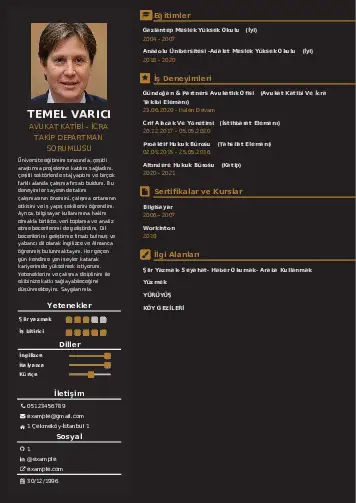 Hukuk Sekreteri Cv Örnekleri cv indir